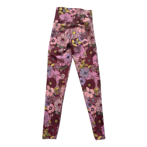 Beach Riot Sport Piper Leggings Marsala Floral size Small - Picture 5 of 10